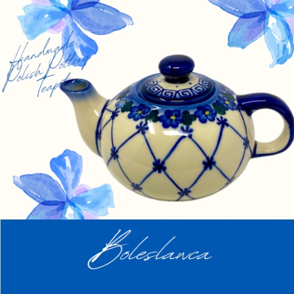 Handmade Polish Boleslawca Pottery Teapot